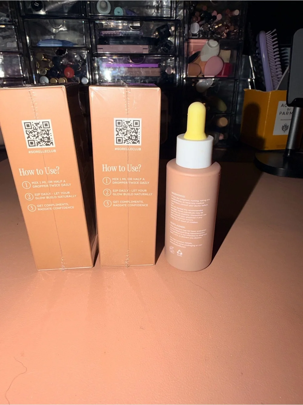 2 x Sorelle The Glow You Dream Tanning Drops, Watermelon Flavor, 1.69 oz